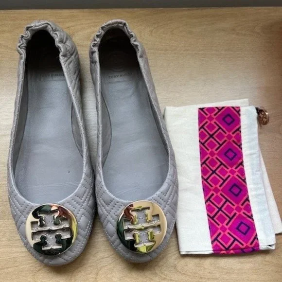 Minnie Travel Ballet Flats Tory Burch Minnie Flats French Gray